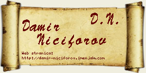 Damir Nićiforov vizit kartica